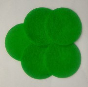 Фетровые кружочки, зеленые, 4,5 см - 10 штук