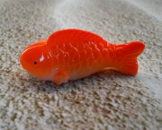 Декор. Рыбка пластик, Оранжевая. 1шт