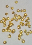 Шапочки и Конусы для Бусин, цвет - золото, 6x1.5 мм, Отверстие : 1 мм - 1 шт.