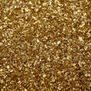 Песок кварцевый (мелкие цветные камни для декора), цв.Золотистый металлик - 100гр
