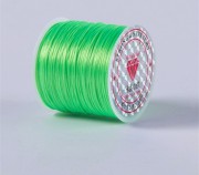 Эластичный резиновый шнур для браслетов/ бисероплетения 1мм, цв.Салатовый - 1м