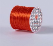 Эластичный резиновый шнур для браслетов/ бисероплетения 1мм, цв.Оранжевый, 1м
