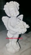 3D Ангелочек с букетом роз