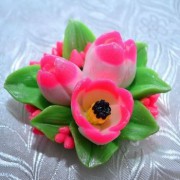 Букет тюльпанов, силиконовая форма 3D