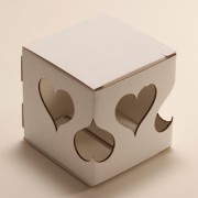 Кубик 70/Сердечки валетом, бурая, подарочная коробка картонная
