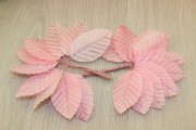Листья тканевые на проволоке - 1 вязанка (10 листиков)