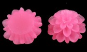 Кабошон Цветок Розовый Матовый 20 мм 