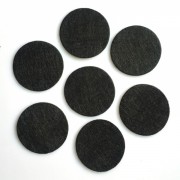 Фетровые кружочки (чёрные) 4 см - 20 штук