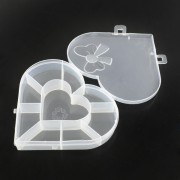 Пластиковый бокс "Сердце", прозрачный 13.5x15.5x2.7 см - 1 шт.