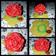 3D "Роза в листьях" (состоит из 2-х частей)