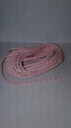 Плетенный кожаный шнур, цвет: Розовый. 1 м.