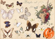  Декупажная карта "Бал бабочек мини", формат А4