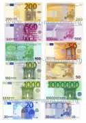 Водорастворимая бумага с картинкой  "Евро"