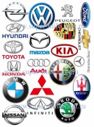 Водорастворимая бумага с картинкой  "Логотипы авто"